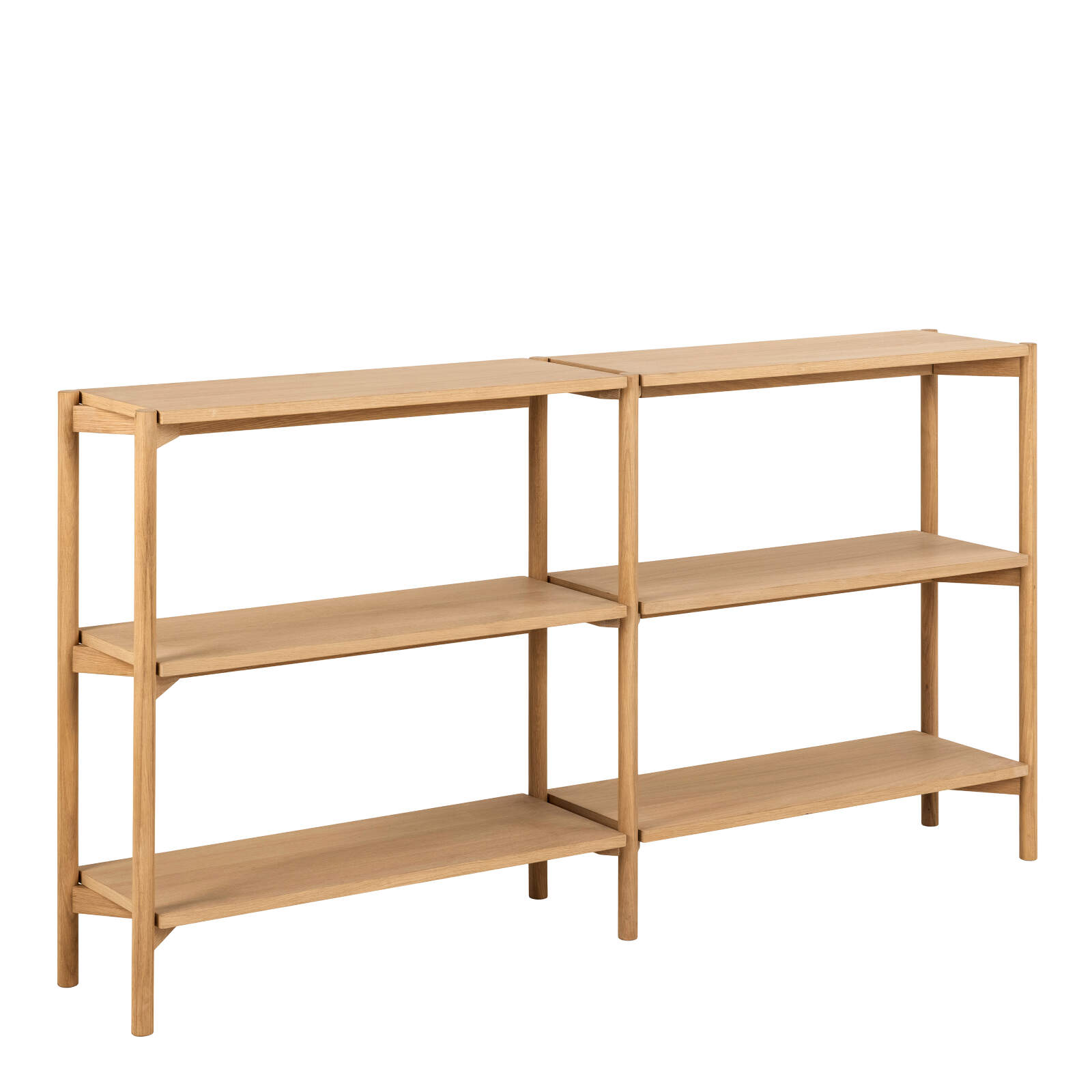 Braidwood Bookcase with 4 Shelves in Oak