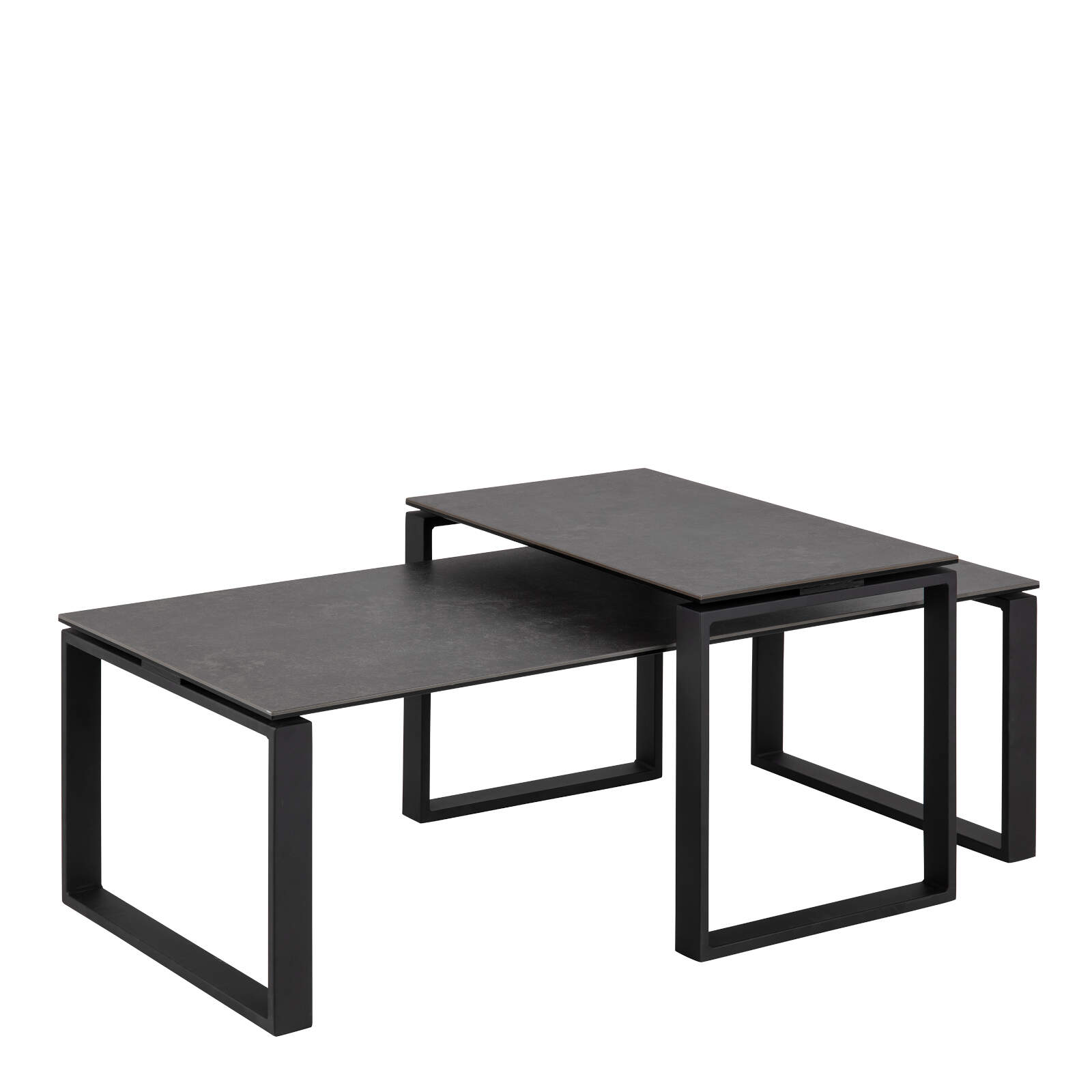 Katrine Ceramic Coffee Table Set in Black