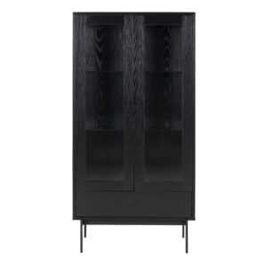 Angus 2 Door Display Cabinet in Black