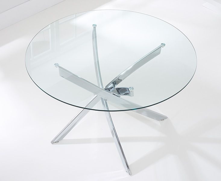 Daytona 120cm Glass Round Dining Table - Home Supplier