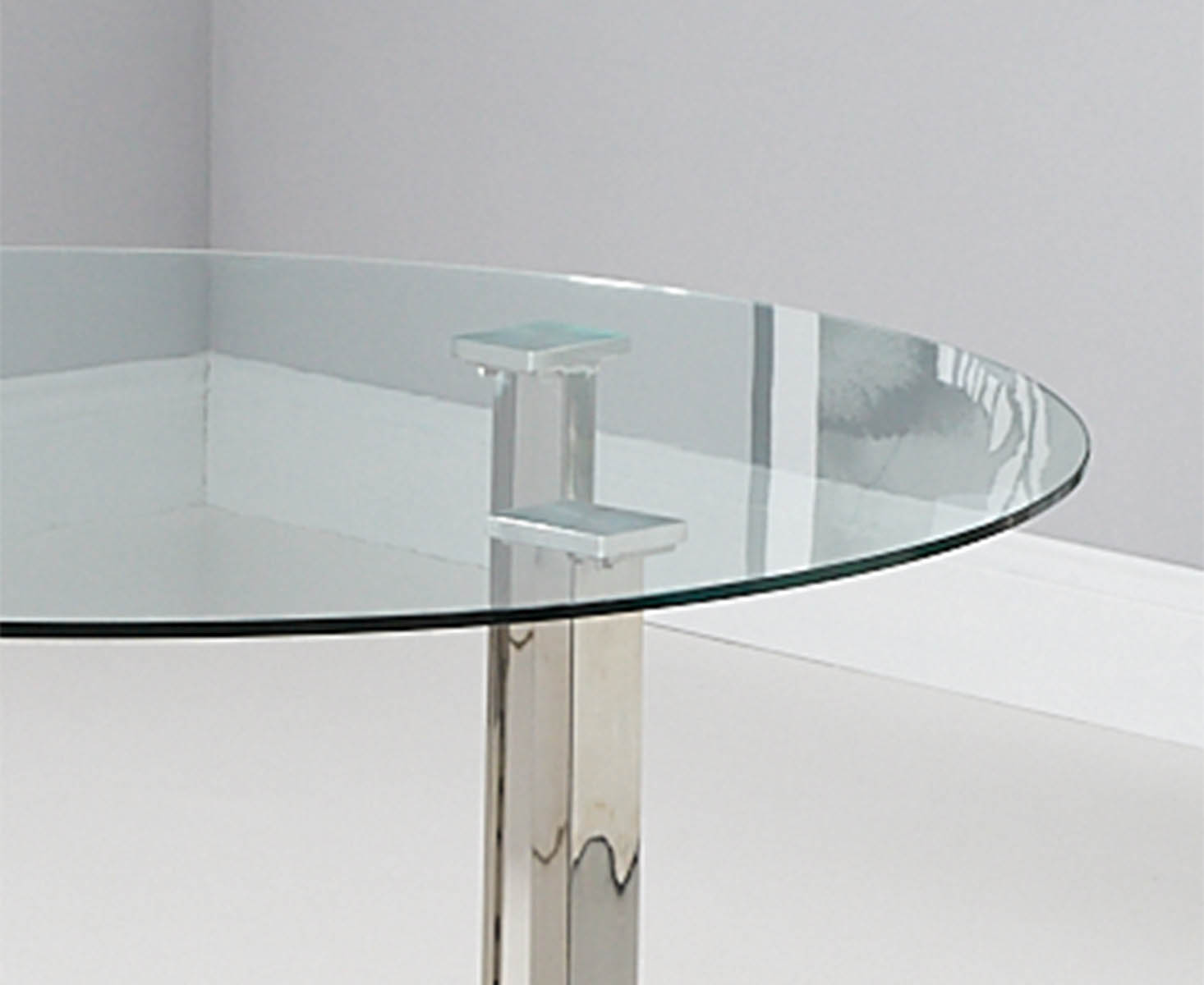 Vidro 120cm Round Glass Dining Table - Home Supplier